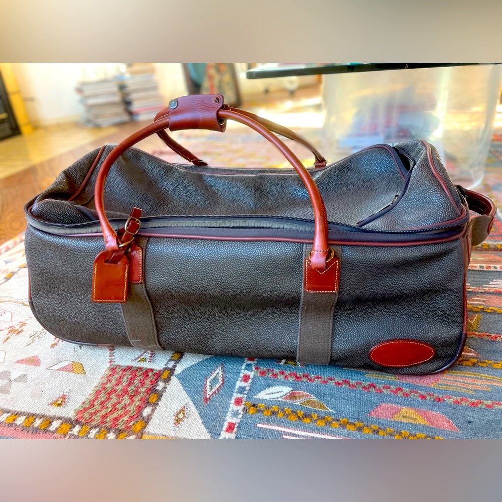 Rare Vintage Mulberry 2 wheel rolling carryon duffle bag